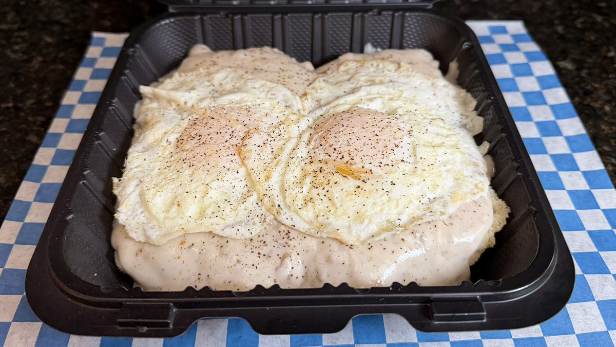 Breakfast Biscuits and Gravy with Eggs